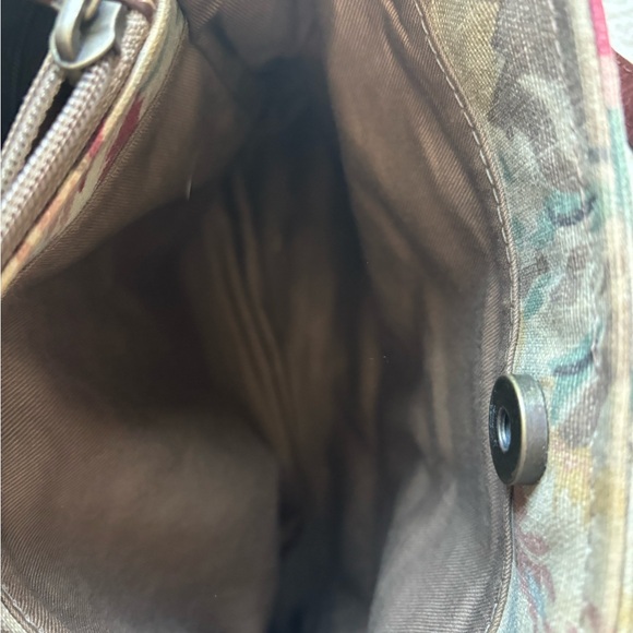 👜 Vintage Fossil Floral Canvas & Leather Shoulder / Crossbody Bag (Y2K) - Picture 10 of 16